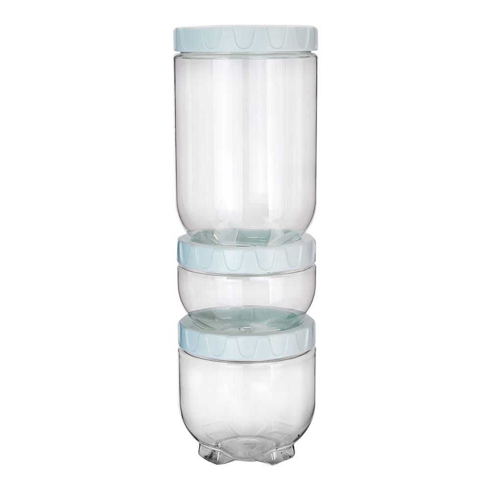 Juego de contenedores de plástico apilables 3 piezas 500-3102/4/6-24 Home Sweet Home