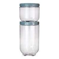 Juego de contenedores de plástico apilables 2 piezas 500-3105/7-24 Home Sweet Home