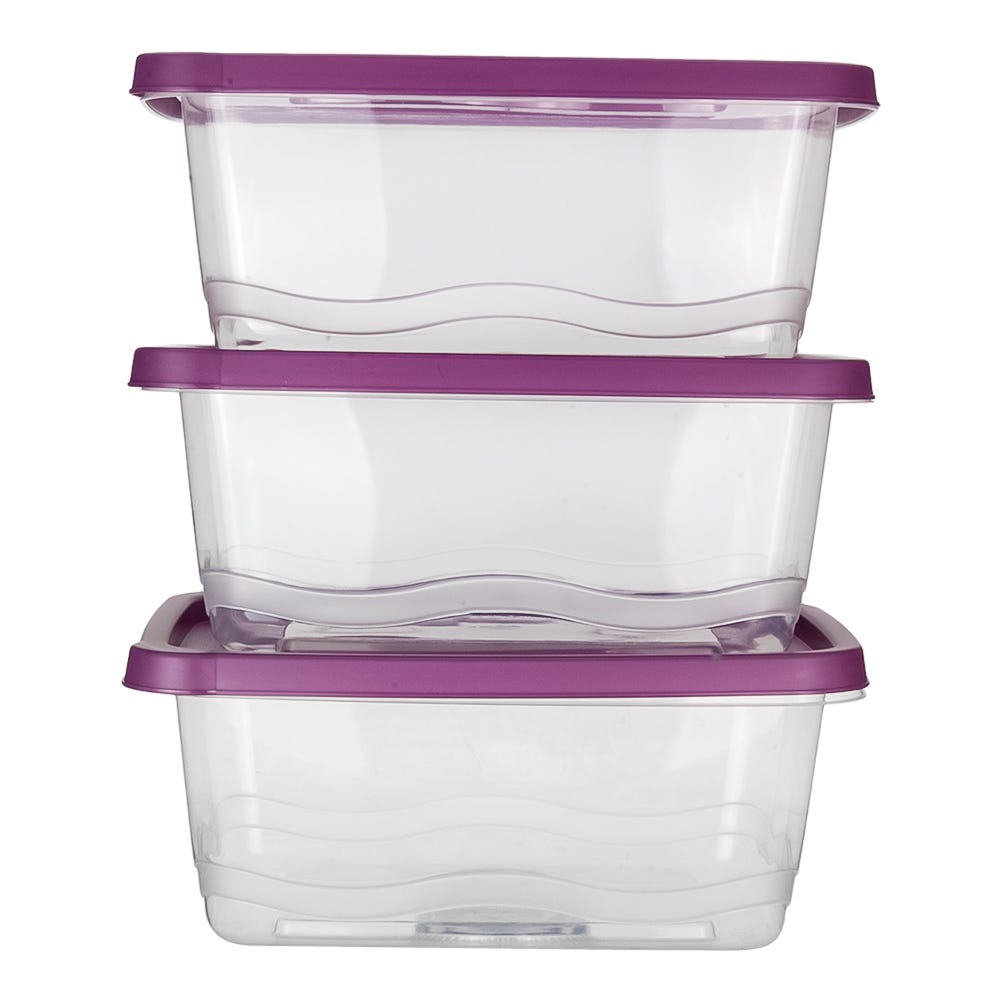 Juego de contenedores de plástico 3 piezas 200-8036 Home Sweet Home