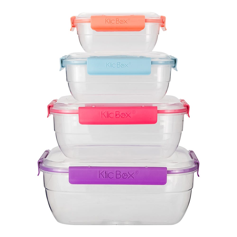 Juego de contenedores de plástico 4 piezas 200-4344-36 Home Sweet Home