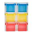 Juego de cajas de plástico de almacenamiento con base 6 piezas 200-7003-72 Home Sweet Home