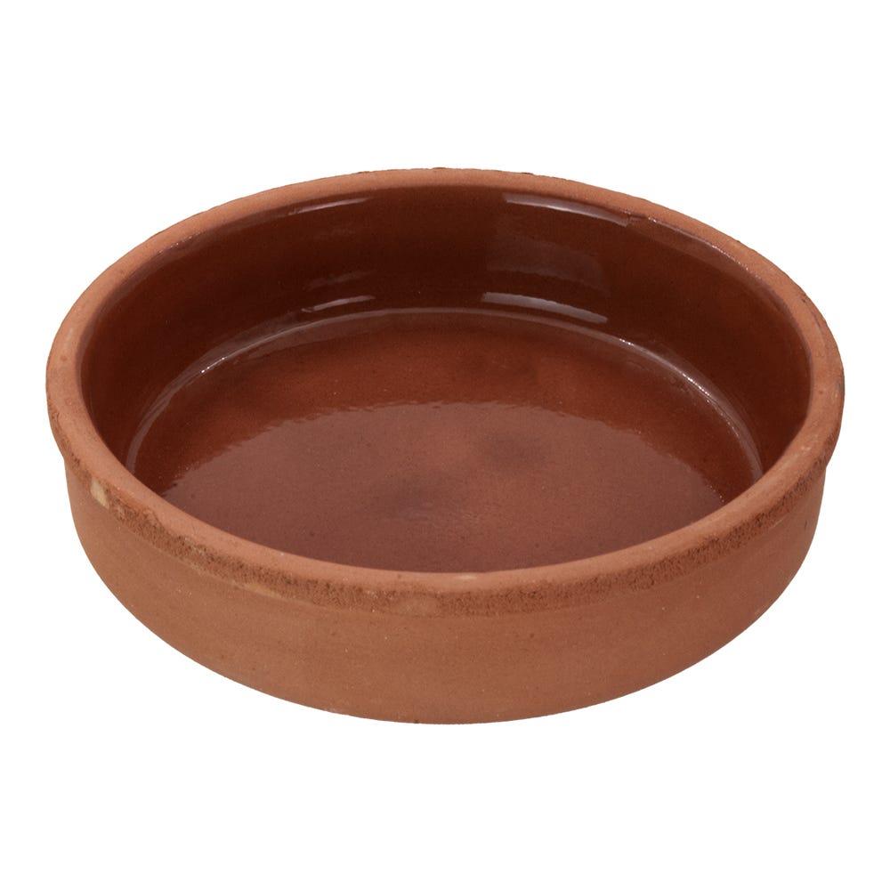 Tazón redondo de barro con esmalte en interior para hornear 13 x 3 cm Viapot
