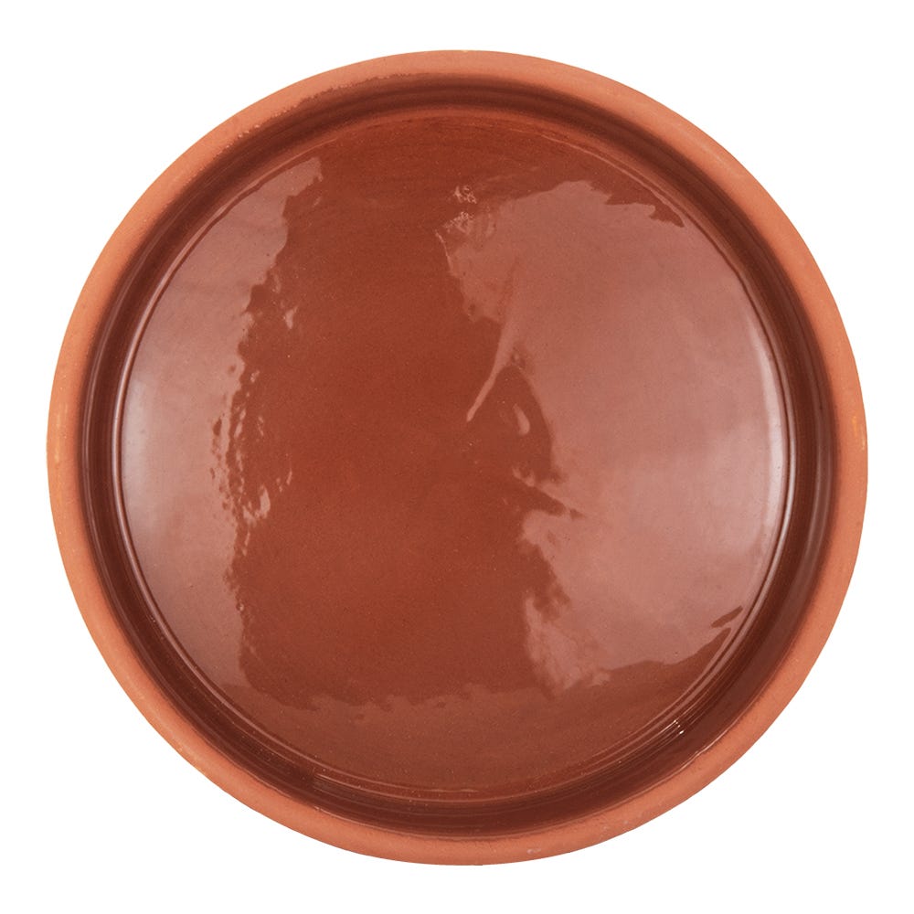 Tazón redondo de barro con esmalte en interior para hornear 23 x 4.2 cm Viapot