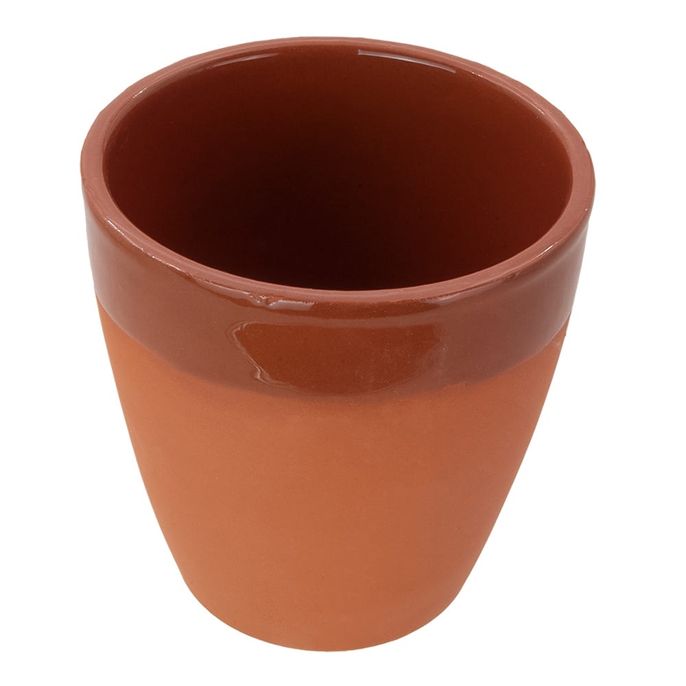 Vaso de barro con esmalte en interior 330 ml 9 x 9.5 cm Viapot
