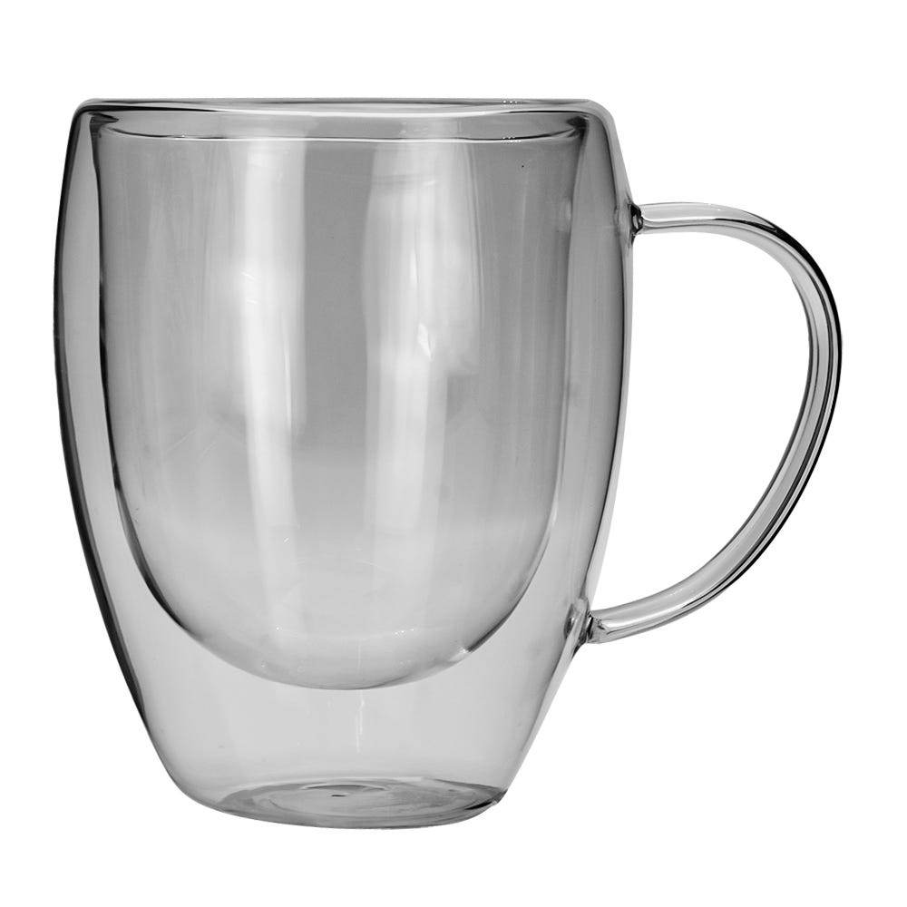 Juego de 2 tazas de vidrio de doble pared 300 ml BG05 Home Sweet Home