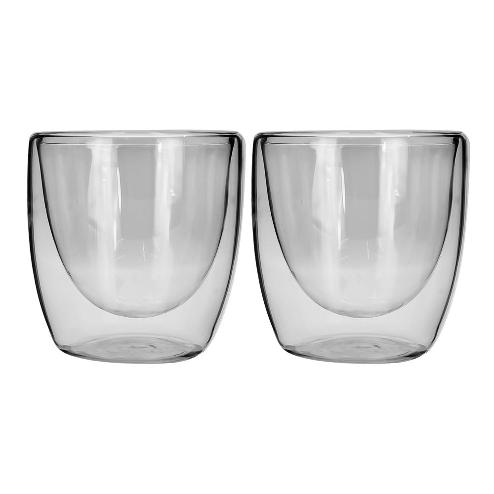 Juego de 2 vasos de vidrio de doble pared 100 ml BG18 Home Sweet Home