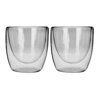 Juego de 2 vasos de vidrio de doble pared 100 ml BG18 Home Sweet Home