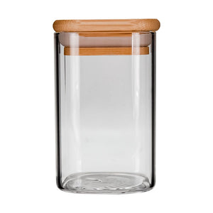 Frasco de vidrio con tapa de bambú 220 ml SG300 Home Sweet Home 