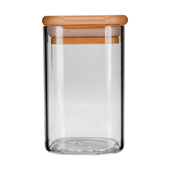 Frasco de vidrio con tapa de bambú 220 ml SG300 Home Sweet Home 