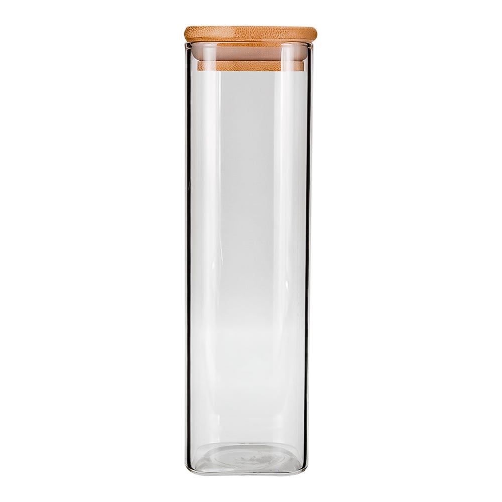 Frasco de vidrio con tapa de bambú 500 ml SG540 Home Sweet Home