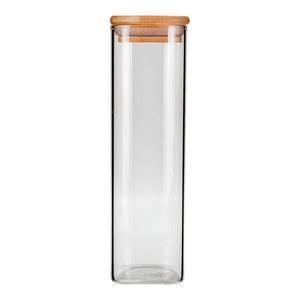 Frasco de vidrio con tapa de bambú 500 ml SG540 Home Sweet Home