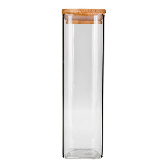 Frasco de vidrio con tapa de bambú 500 ml SG540 Home Sweet Home