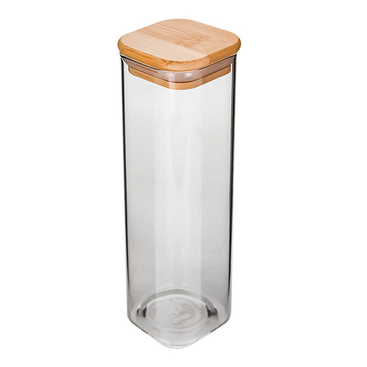 Frasco de vidrio con tapa de bambú 500 ml SG540 Home Sweet Home