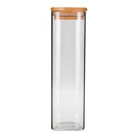 Frasco de vidrio con tapa de bambú 500 ml SG540 Home Sweet Home