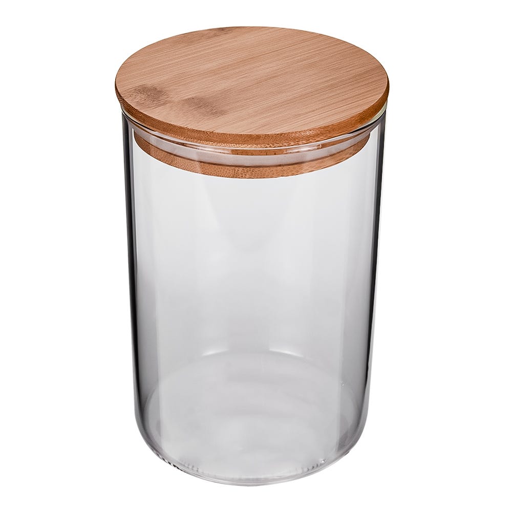Frasco de vidrio con tapa de bambú 900 ml RG950 Home Sweet Home