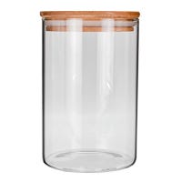 Frasco de vidrio con tapa de bambú 900 ml RG950 Home Sweet Home