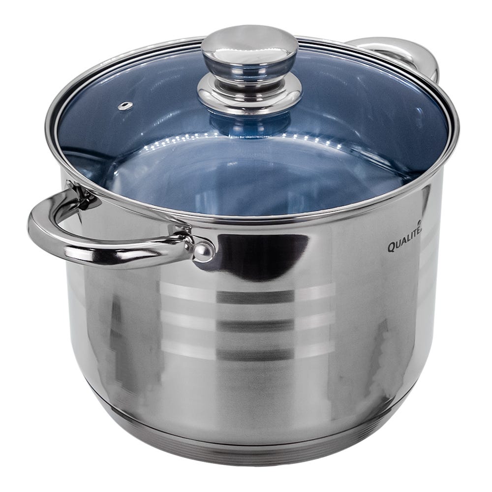 Batería de cocina acero inoxidable acabado espejo 12 piezas Kuche Qualité