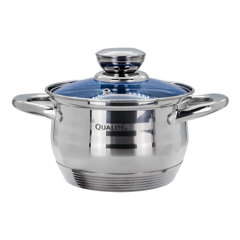 Batería de cocina acero inoxidable acabado espejo 12 piezas Kuche Qualité