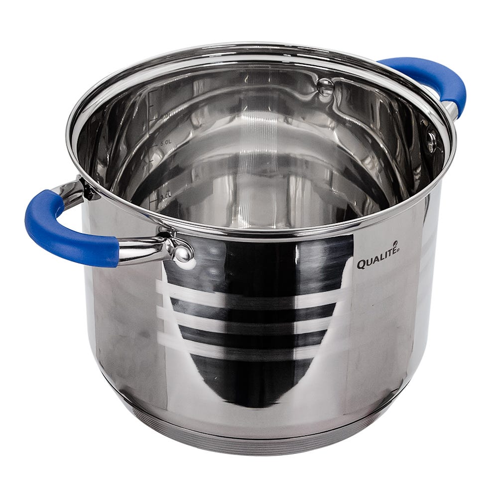 Batería de cocina acero inoxidable acabado espejo 12 piezas Tasse Qualité