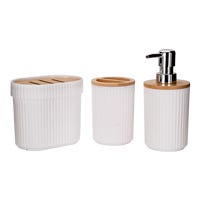 Juego de baño 4 piezas plástico ABS01 Home Addict