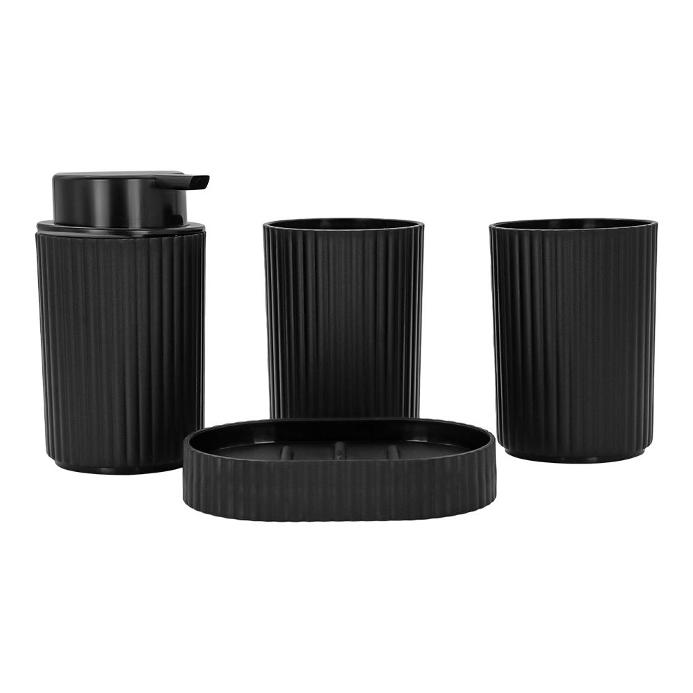 Juego de baño 4 piezas plástico ABS02 Home Addict