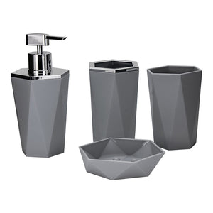Juego de baño 4 piezas plástico ABS05 Home Addict