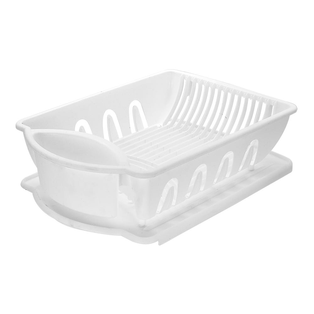 Escurridor para platos de plástico grande con bandeja 011067 Kitchen Pro