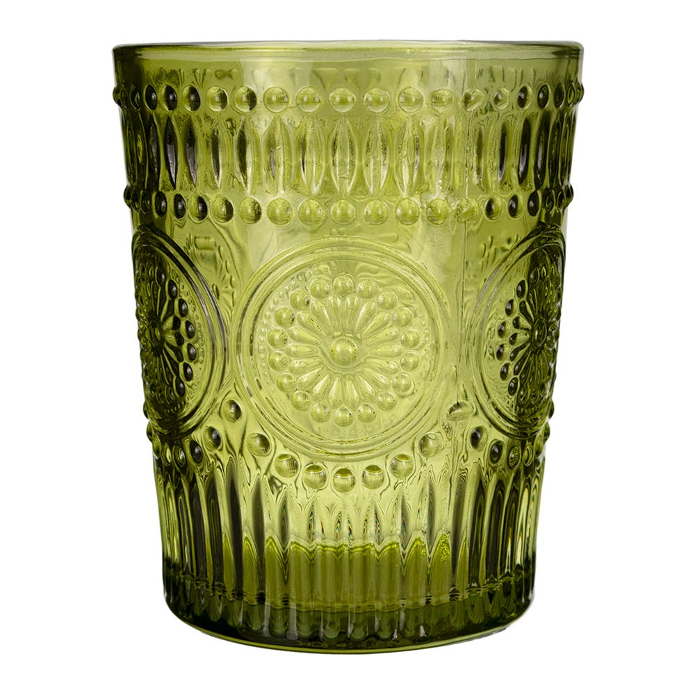 Vaso de vidrio con relieve 260 ml ATH-746 Home Sweet Home