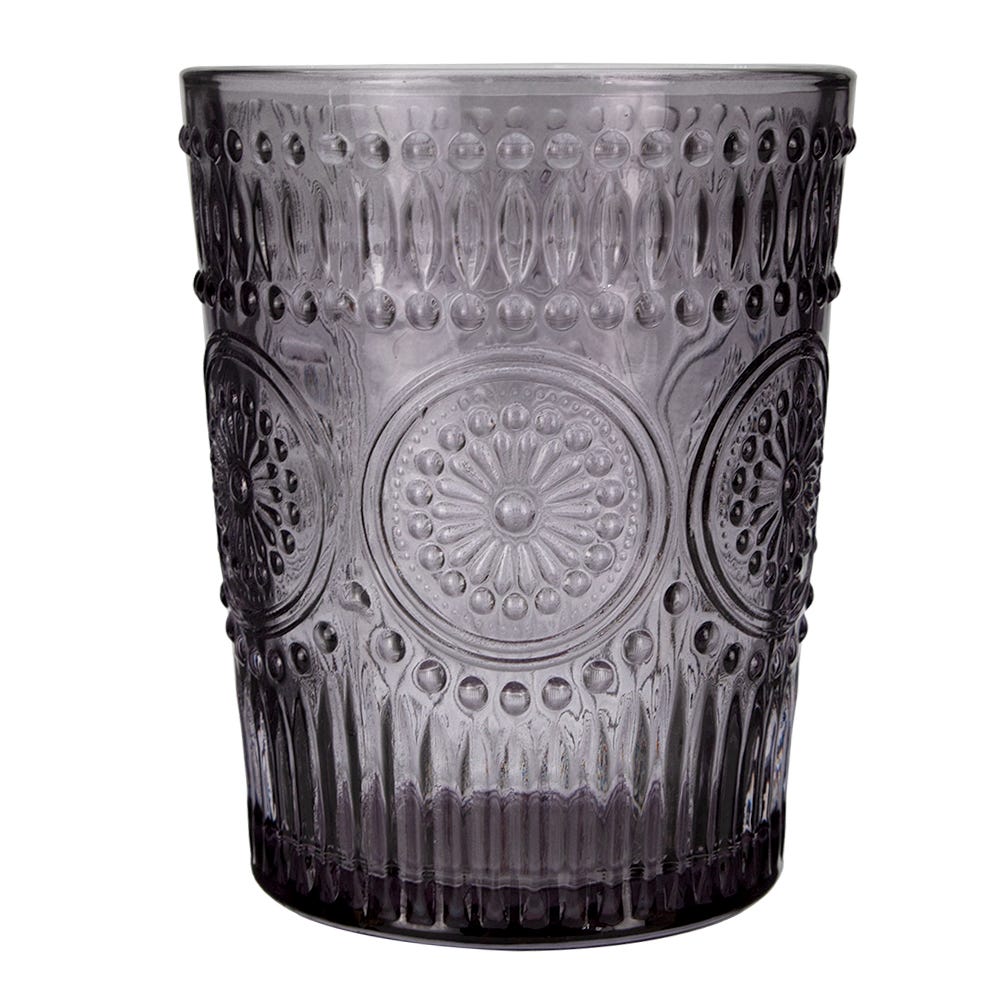 Vaso de vidrio con relieve 260 ml ATH-746 Home Sweet Home