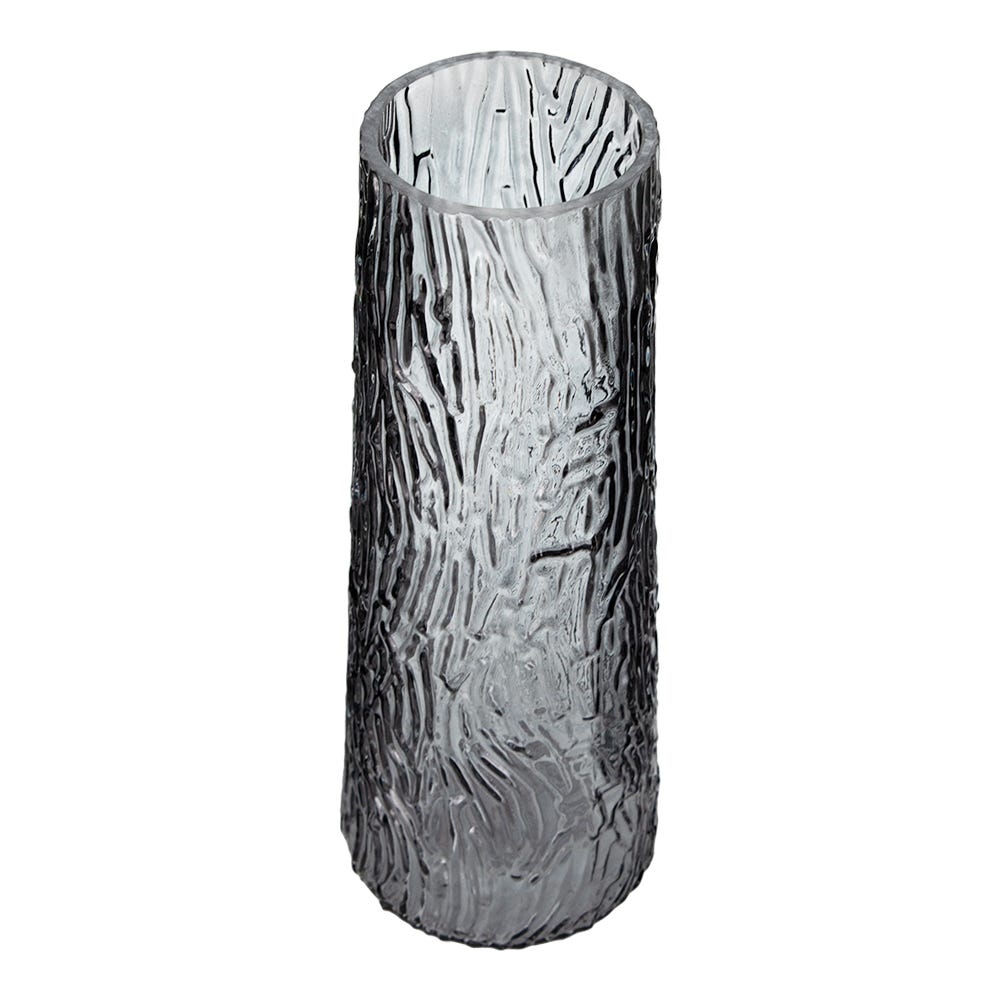 Florero de vidrio con relieve 7.7 x 28.4 cm ATH-751 Home Sweet Home