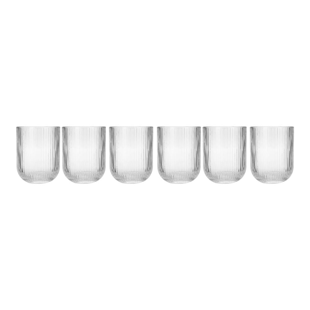 Juego de vasos de vidrio con relieve 6 piezas ATH-867 Chef Market