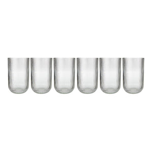 Juego de vasos de vidrio con relieve 6 piezas ATH-868 Chef Market