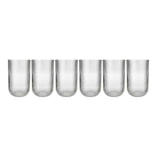 Juego de vasos de vidrio con relieve 6 piezas ATH-868 Chef Market