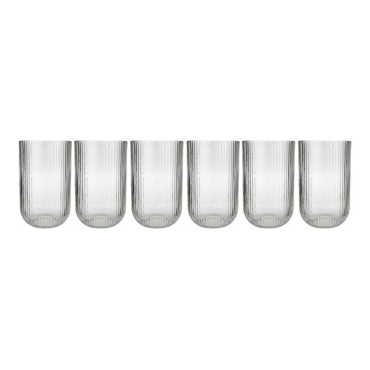 Juego de vasos de vidrio con relieve 6 piezas ATH-868 Chef Market
