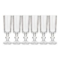 Juego de copas altas de vidrio con relieve 6 piezas ATH-869 Chef Market