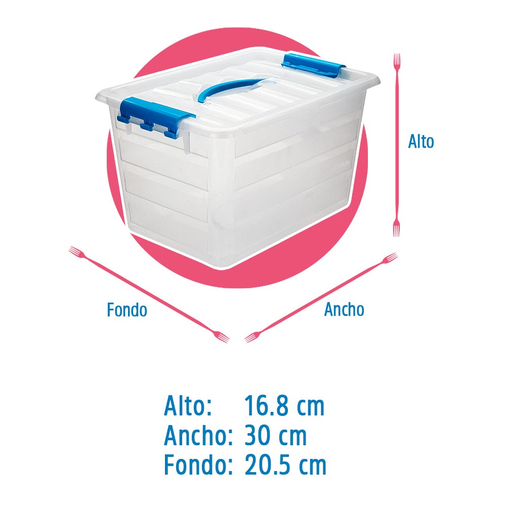 Caja organizadora de plástico AERO 6 L 011063-11 Home Pro