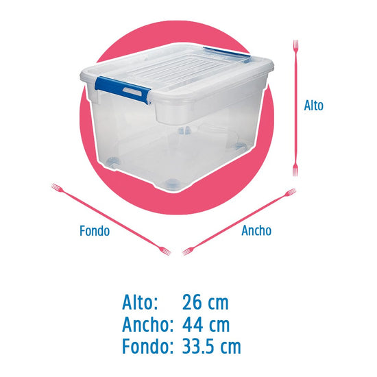 Caja organizadora de plástico MILANO 23 L 011091 Home Pro – vista 5
