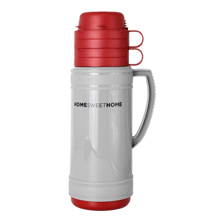 Thermo con fondo de Cristal 1 L gris con rojo Home Sweet Home