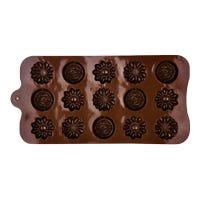Molde de silicón para chocolates flor 21.3 cm ATD1597 Qualité