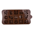 Molde de silicón para chocolates varias figuras 21.3 cm ATD1598 Qualité