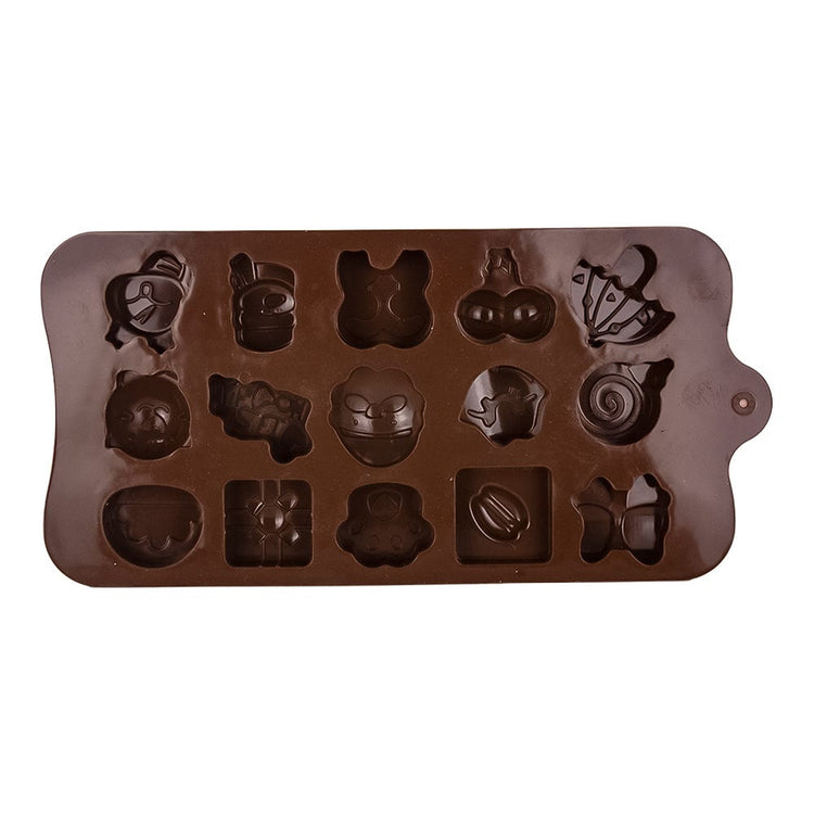Molde de silicón para chocolates varias figuras 21.3 cm ATD1598 Qualité
