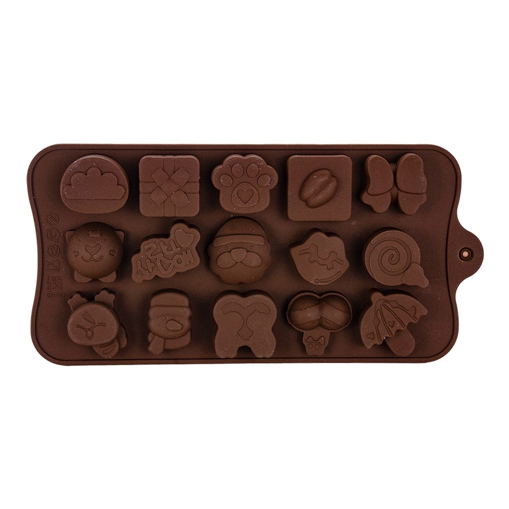 Molde de silicón para chocolates varias figuras 21.3 cm ATD1598 Qualité
