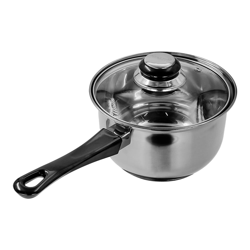 Hervidor de leche acero inoxidable con tapa de vidrio 1.5 litros A05 Qualité Basic