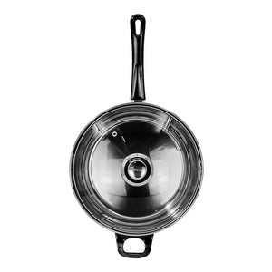 Sartén de acero inoxidable con tapa de vidrio 2.1 litros A06 Qualité Basic