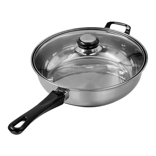 Sartén de acero inoxidable con tapa de vidrio 2.1 litros A06 Qualité Basic – vista 4
