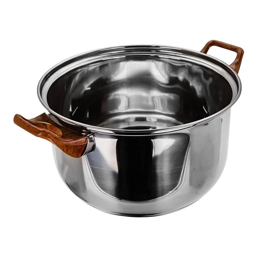 Cacerola de acero inoxidable con tapa de vidrio 2.9 litros marrón A03 Qualité