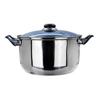 Cacerola de acero inoxidable con tapa de vidrio 5.100 litros azul A04 Qualité