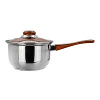 Hervidor de leche de acero inoxidable con tapa de vidrio 1.5 litros marrón A05 Qualité