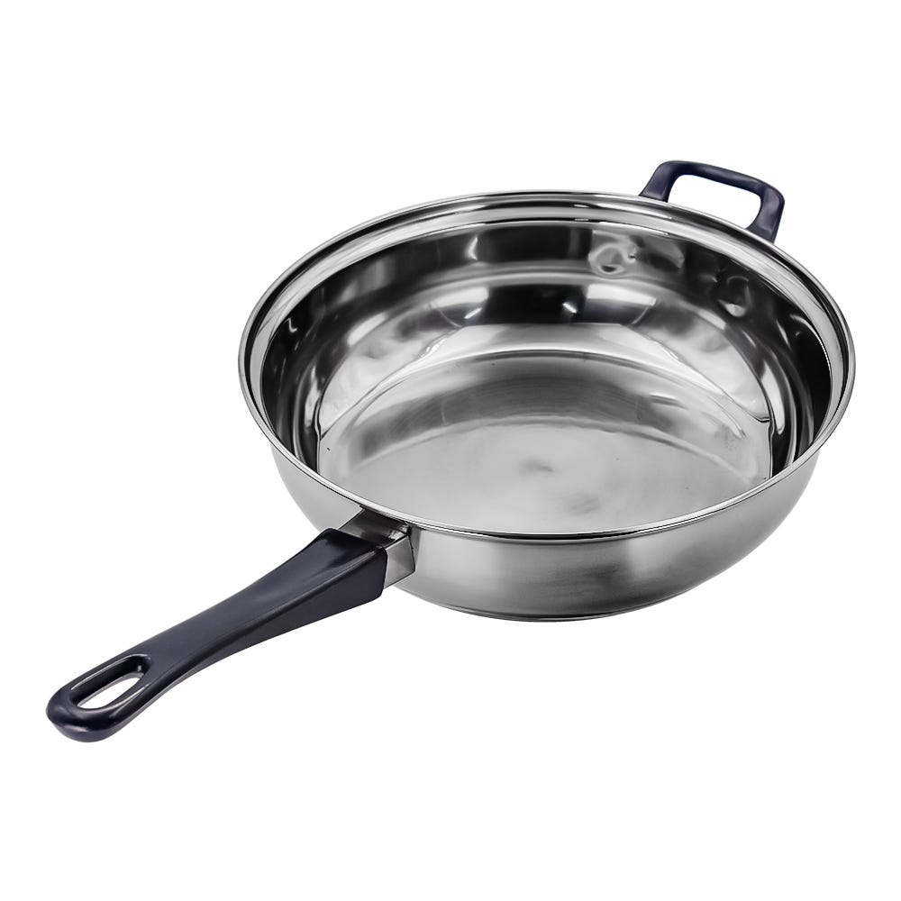 Sartén de acero inoxidable con tapa de vidrio 2.1 litros azul A06 Qualité – vista 4