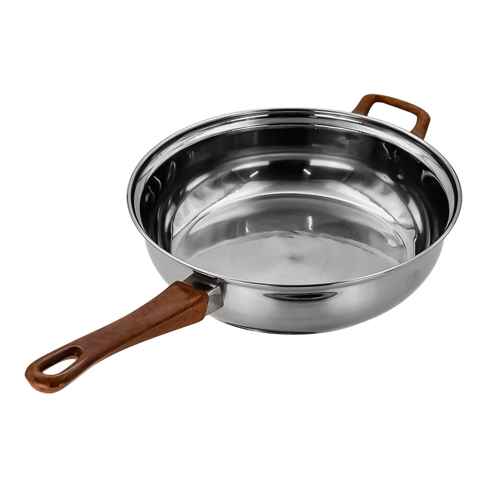 Sartén de acero inoxidable con tapa de vidrio 2.1 litros marrón A06 Qualité – vista 4